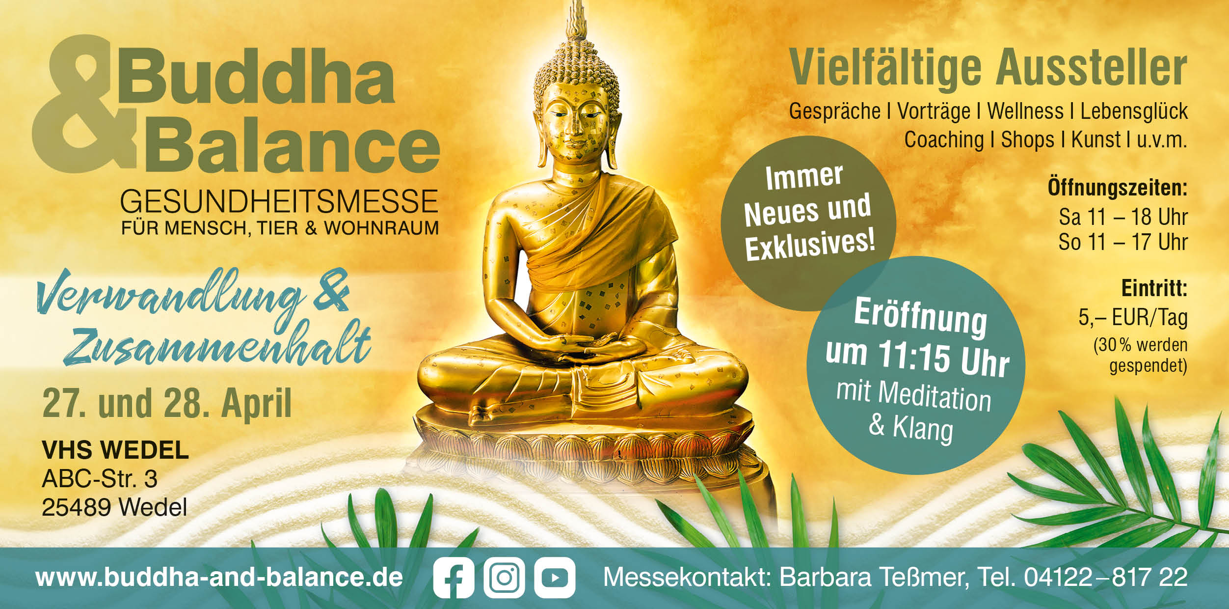 Gesundheitsmesse Buddha and Balance 27. und 28. April 2024 Wedel